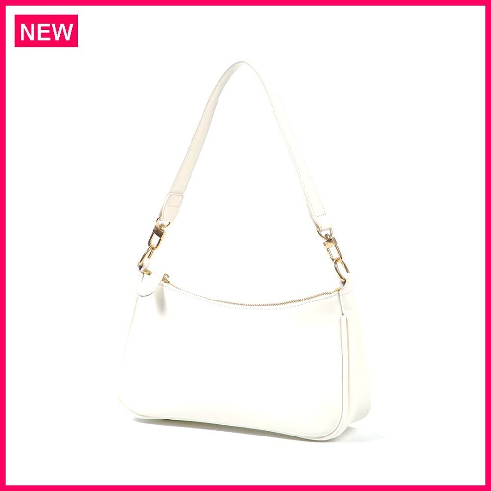 PU Leather Tote with Removable Straps, Zipper Closure, Crossbody Purse